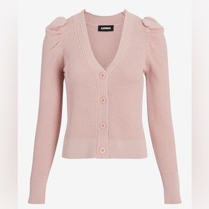 EXPRESS PUFF SLEEVE CARDIGAN